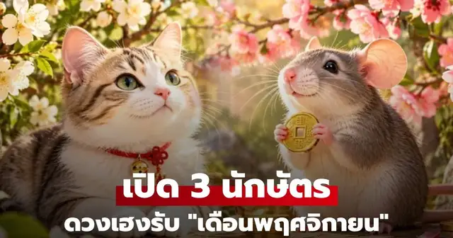 ภาพกราฟิกทำนายดวงชะตาราศีและปีนักษัตรเดือนพฤศจิกายน 2569